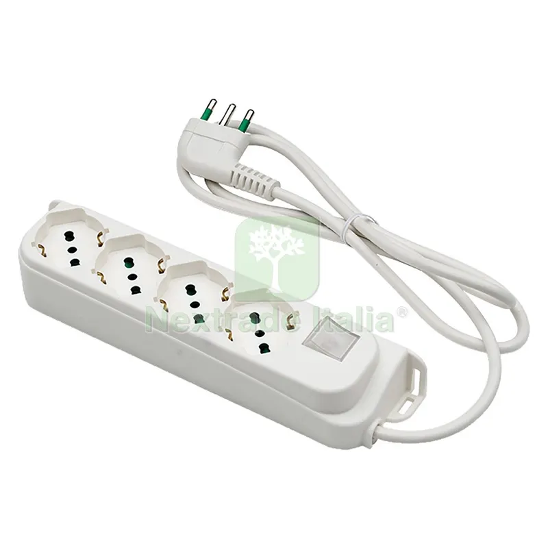 MULTIPRESA CON INTERRUTTORE 3 uscite / spina 2P+T 16A - bianca — Interruttori e prese — rif. FERX.8091308NLM MULTIPRESA CON INTERRUTTORE 3 uscite / spina 2P+T 16A - bianca — Interruttori e prese — rif. FERX.8091308NLM