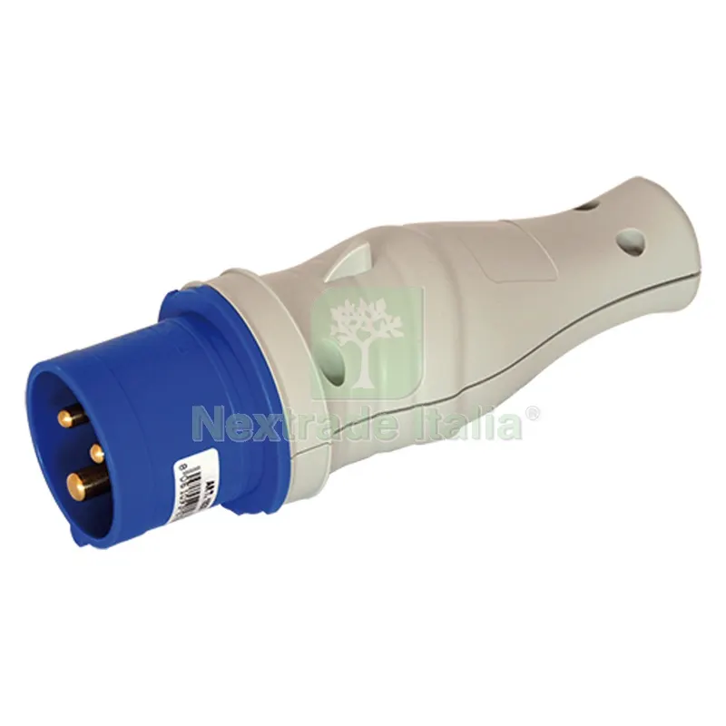 ADATTATORE INDUSTRIALE 16A 2 POLI +TERRA (con terra) — Accessori recinzione — rif. FERX.8061160NLM
