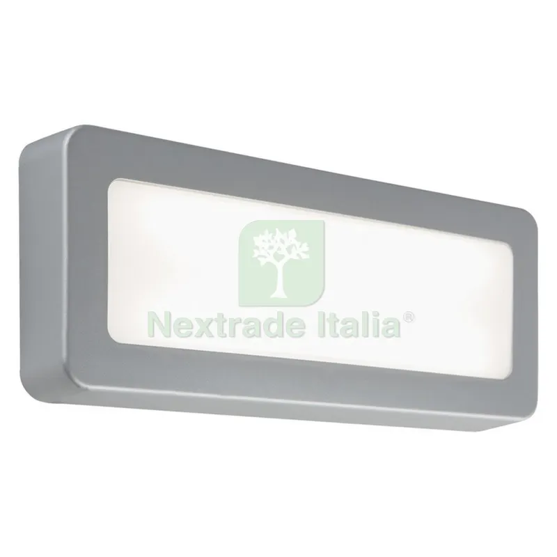 SEGNA PASSO RETTANGOLARE 'CLUB' colore alluminio - 5 watt — Illuminazione — rif. FERX.8087680NLM