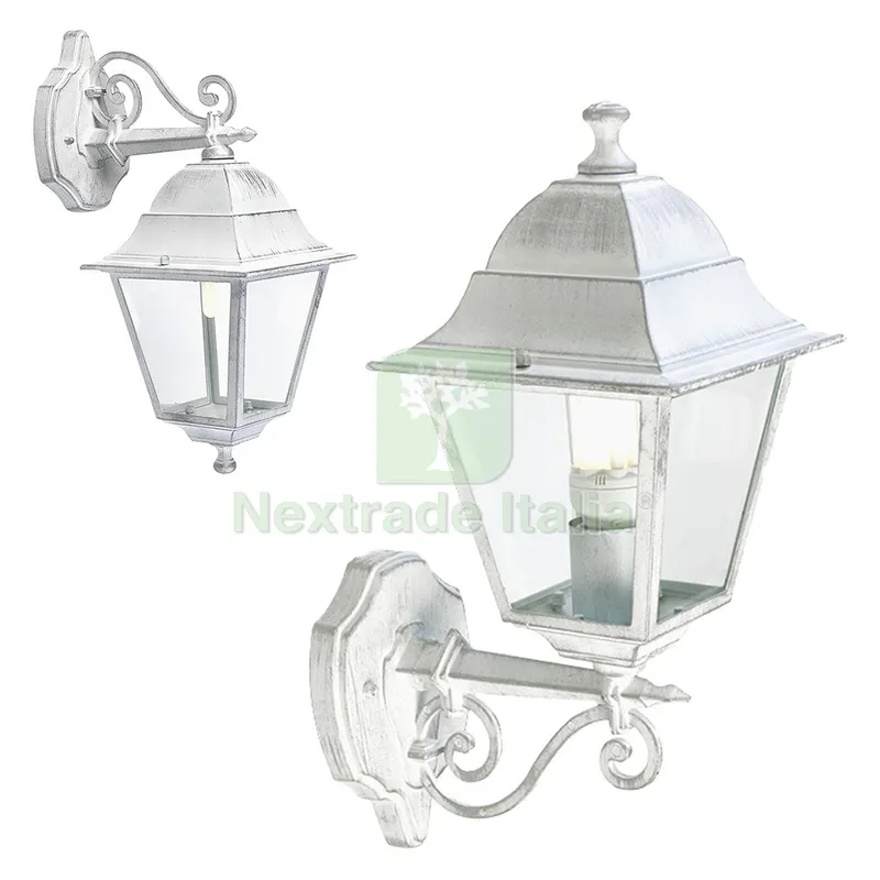 LANTERNA 'OLD' in alto - cm 42 x 18 x 28 bia/arg — Illuminazione — rif. FERX.8042513NLM LANTERNA 'OLD' in alto - cm 42 x 18 x 28 bia/arg — Illuminazione — rif. FERX.8042513NLM