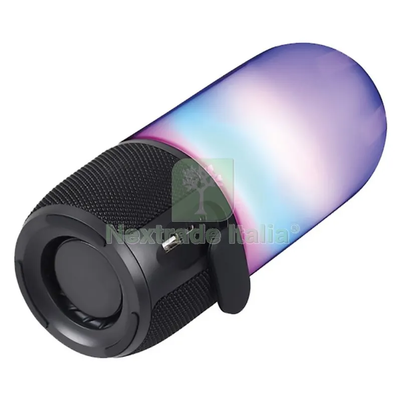 Lampada Altoparlante da Tavolo con Giochi Luce LED diffusore nero / base nera — Illuminazione — rif. FERX.8122160NLM