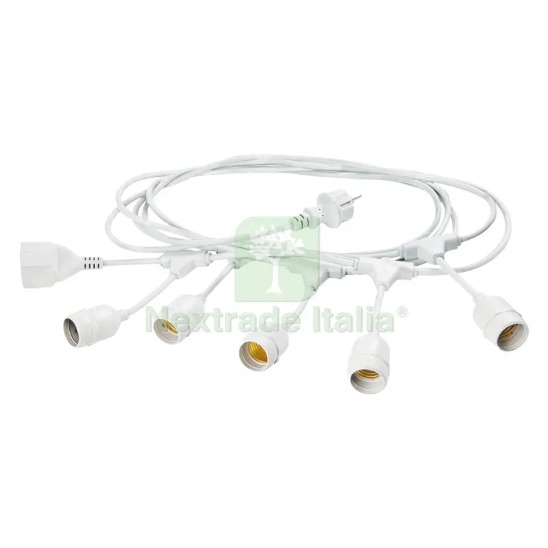 LUMINARIA 'ENJOY' cavo mt.5 - 5 portalampade - bianco — Illuminazione — rif. FERX.8087215NLM LUMINARIA 'ENJOY' cavo mt.5 - 5 portalampade - bianco — Illuminazione — rif. FERX.8087215NLM