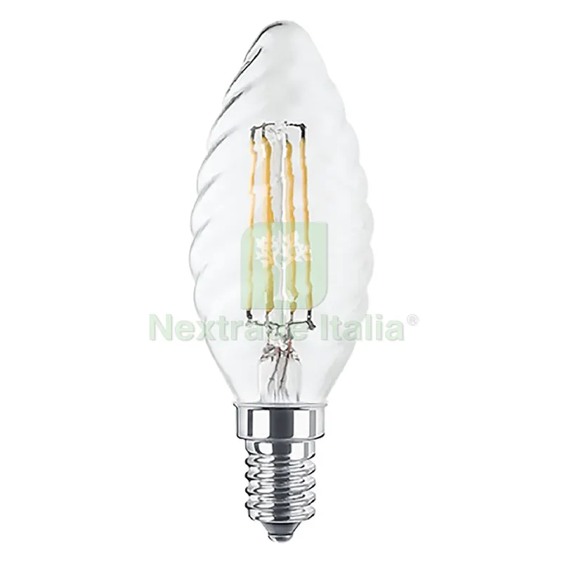 10PZ Lampada LED a Filamento 'spirale' Calda 2700K 4W=37W E14 - 470 lm — Illuminazione — rif. FERX.8112952NLM 10PZ Lampada LED a Filamento 'spirale' Calda 2700K 4W=37W E14 - 470 lm — Illuminazione — rif. FERX.8112952NLM