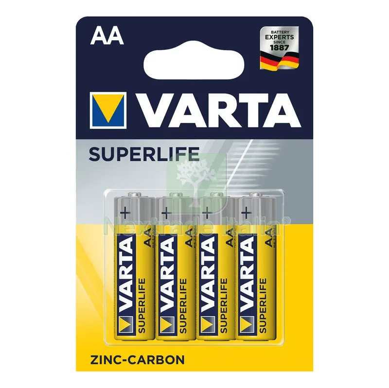 12BLISTER PILA STILO SUPERLIFE 'R6P' Pz 4 - 1,5 V - AA — Pile e batterie — rif. FERX.8000044NLM
