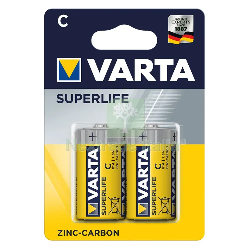 12BLISTER Pila Mezza Torcia Superflife 'R14P' Pz 2 - 1,5 V - C — Illuminazione — rif. FERX.8000048NLM