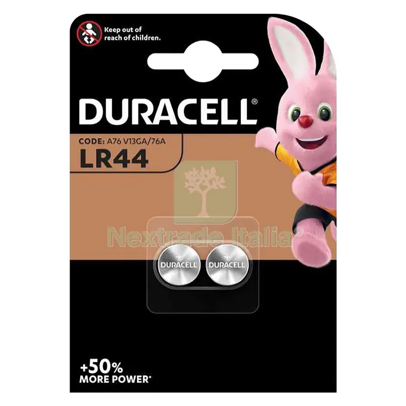 10BLISTER PILA A BOTTONE 'LR44' Pz 2- 1,5 V — Pile e batterie — rif. FERX.811922NLM