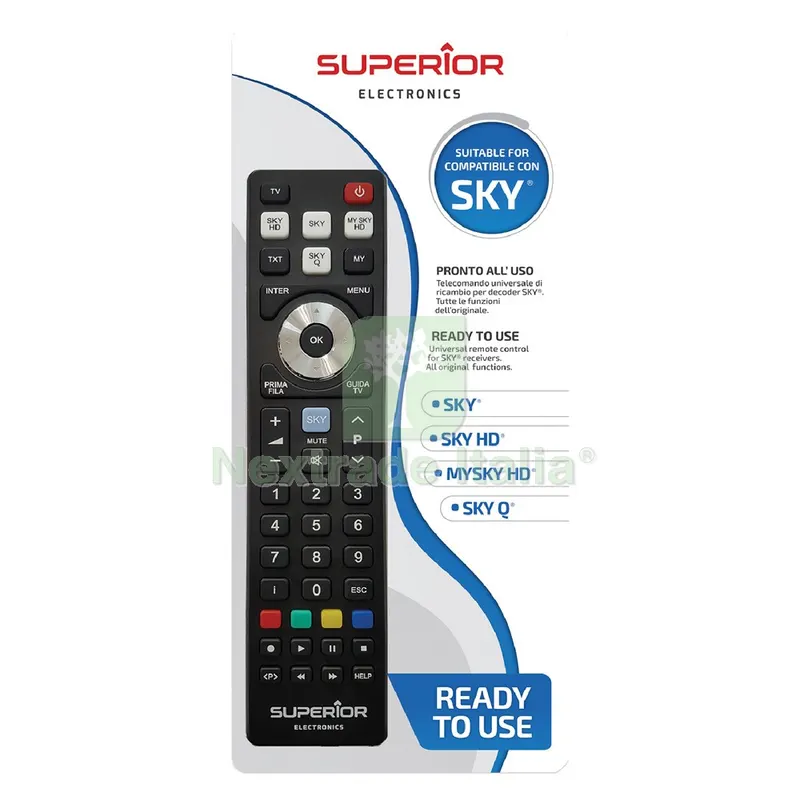 TELECOMANDO COMPATIBILE PER TV 'REPLACEMENT SKY' tipo universale — Telecomandi e ricambi — rif. FERX.8072470NLM TELECOMANDO COMPATIBILE PER TV 'REPLACEMENT SKY' tipo universale — Telecomandi e ricambi — rif. FERX.8072470NLM