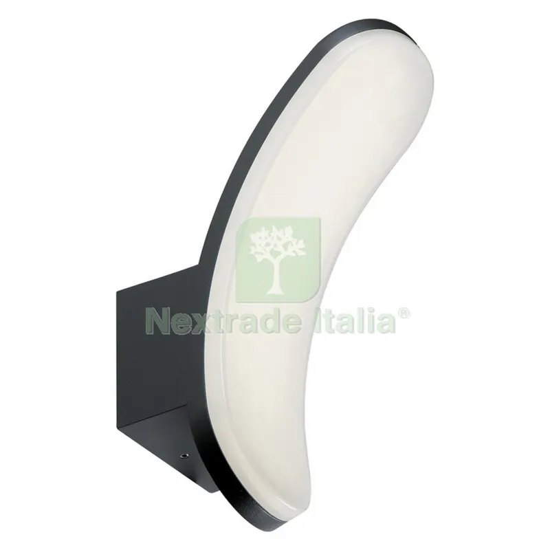 Applique LED 'virgola' 12 W - cm 9 x 17 x 26 grigio — Illuminazione — rif. FERX.8087750NLM Applique LED 'virgola' 12 W - cm 9 x 17 x 26 grigio — Illuminazione — rif. FERX.8087750NLM