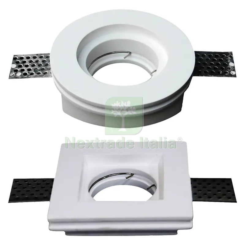 PORTAFARETTO LED IN GESSO mm 100 x 100 x 25 mm - bianco — Illuminazione — rif. FERX.8088900NLM
