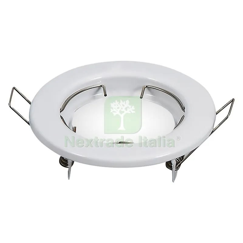 PORTAFARETTO LED FISSO IN METALLO bianco - diametro 81 x h.40 mm - diametro imbocco 63 mm — Illuminazione — rif. FERX.8088945NLM