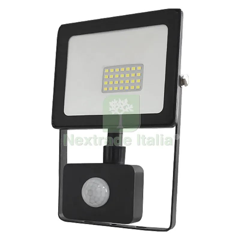 Proiettore a LED con Sensore Presenza 50W - mm 190 x 202 x 52 / 4000K (4400 lm) - bianco — Interruttori e prese — rif. FERX.8088728NLM