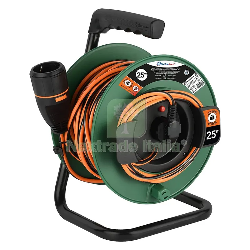 Avvolgicavo con Presa a Meccanismo Blocco 'electra mt. 25 - art.49237 — Interruttori e prese — rif. FERX.8091484NLM