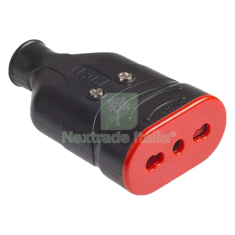 PRESA ALTA RESISTENZA 'ELA PLUG' 2P+T 10/16A - colore bianco — Interruttori e prese — rif. FERX.8060551NLM PRESA ALTA RESISTENZA 'ELA PLUG' 2P+T 10/16A - colore bianco — Interruttori e prese — rif. FERX.8060551NLM