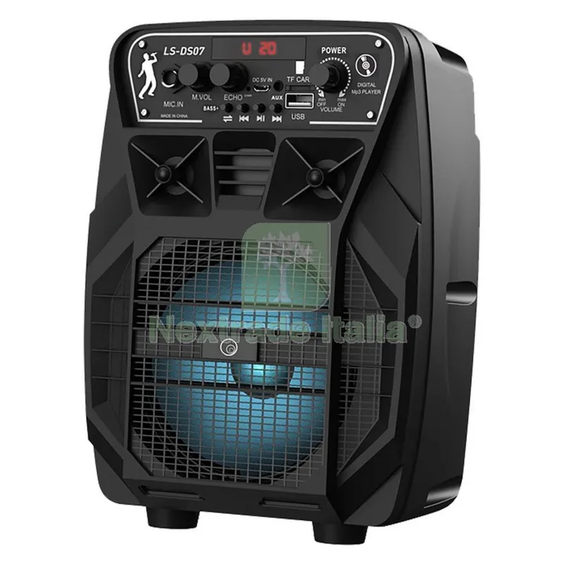 Altoparlante Wireless con Microfono 'DS07' potenza uscita 8 W — Illuminazione — rif. FERX.8122260NLM Altoparlante Wireless con Microfono 'DS07' potenza uscita 8 W — Illuminazione — rif. FERX.8122260NLM