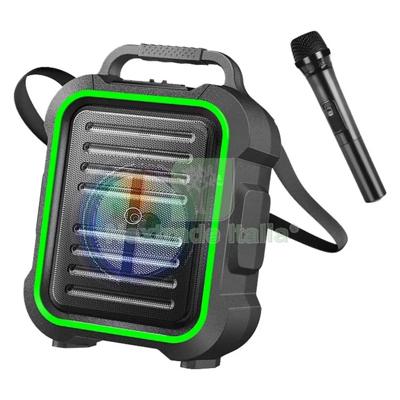 Altoparlante Wireless con Microfono 'DS23' potenza uscita 15 W — Illuminazione — rif. FERX.8122270NLM Altoparlante Wireless con Microfono 'DS23' potenza uscita 15 W — Illuminazione — rif. FERX.8122270NLM