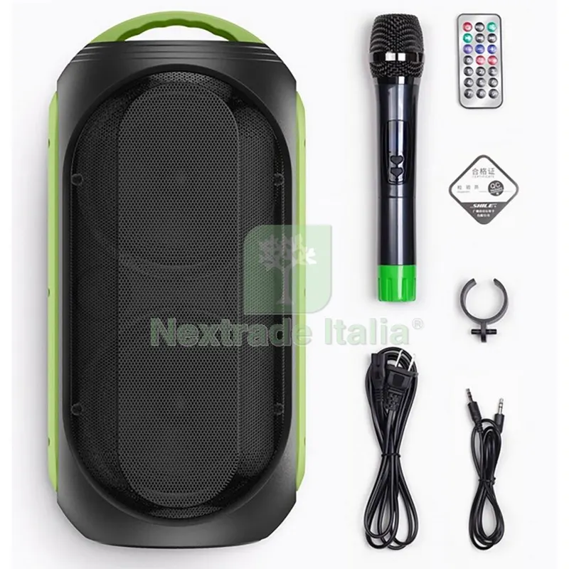 Altoparlante Wireless con Microfono 'DS33' potenza uscita 30 W — Illuminazione — rif. FERX.8122280NLM Altoparlante Wireless con Microfono 'DS33' potenza uscita 30 W — Illuminazione — rif. FERX.8122280NLM