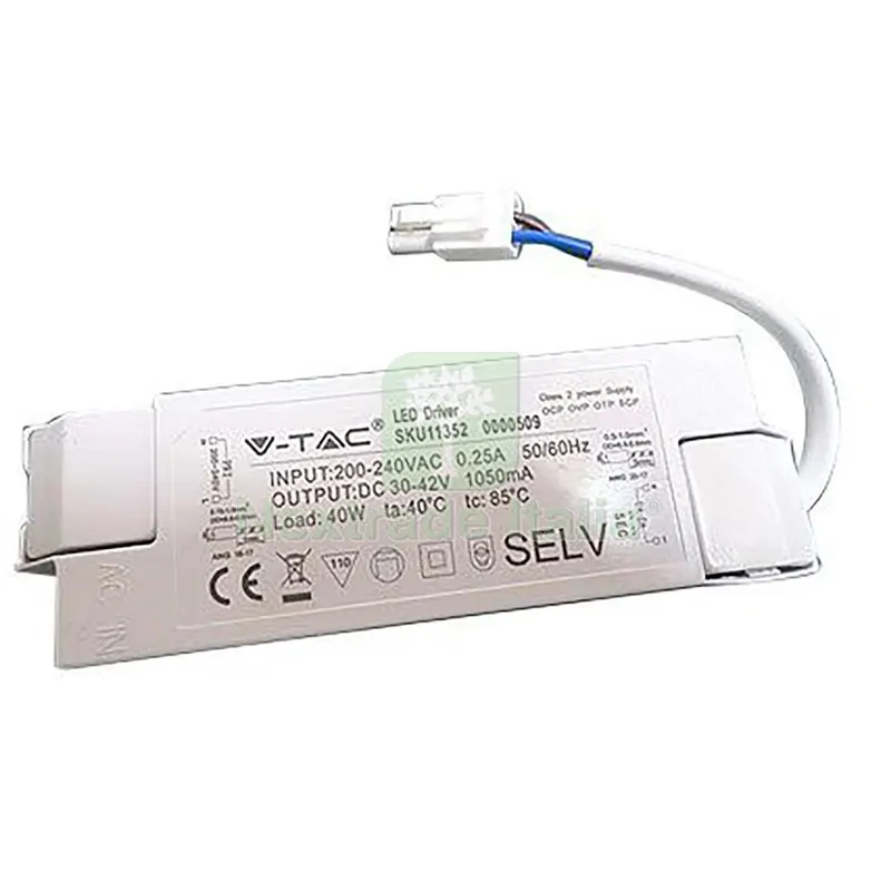 ALIMENTATORE PER PANNELLI LED 40W - AC:200-240V - 1050 mA (IP20) — Caricabatterie e alimentatori — rif. FERX.8068694NLM