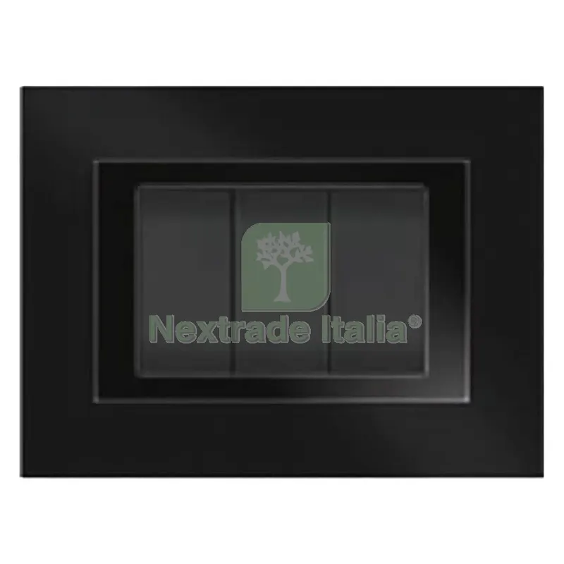 PLACCA COLORE NERO 'ELITE' 3 posti - 5703/AB — Interruttori e prese — rif. FERX.8069710NLM