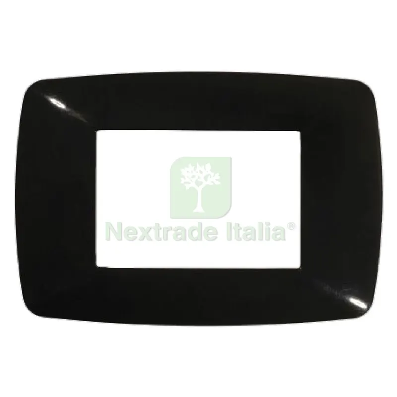 PLACCA COLORE NERO 'BRIO' 3 posti - 3203/N — Interruttori e prese — rif. FERX.8069794NLM