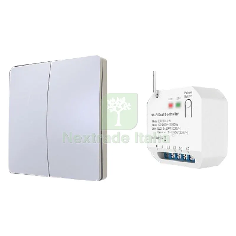 RELE' DOPPIO CON PULSANTE DOPPIO '9305' art. 9320/2 + 9325 — Interruttori e prese — rif. FERX.8120790NLM