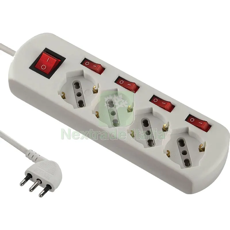 MULTIPRESA CON INTERRUTTORI INDIPENDENTI 6 prese nx1 — Interruttori e prese — rif. FERX.8073288NLM MULTIPRESA CON INTERRUTTORI INDIPENDENTI 6 prese nx1 — Interruttori e prese — rif. FERX.8073288NLM