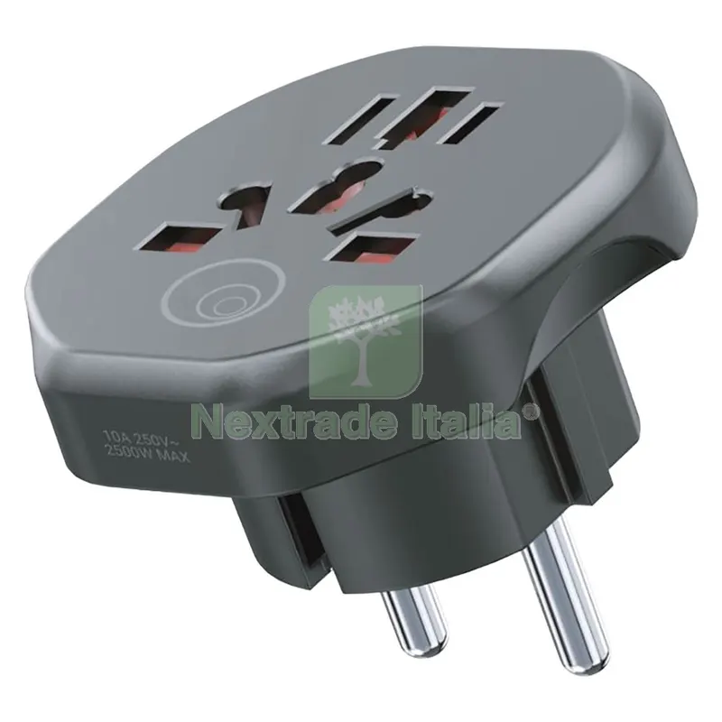 ADATTATORE INTERNAZIONALE DA VIAGGIO attacco spina multi paese — Interruttori e prese — rif. FERX.8061185NLM ADATTATORE INTERNAZIONALE DA VIAGGIO attacco spina multi paese — Interruttori e prese — rif. FERX.8061185NLM