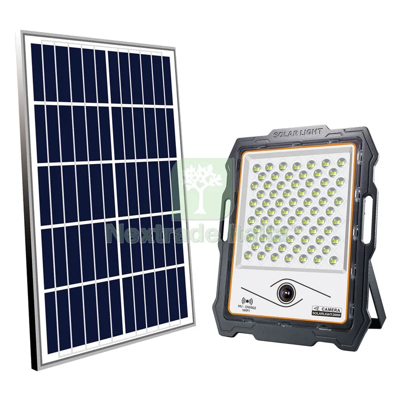 PROIETTORE A LED CON TELECAMERA E PANNELLO SOLARE 200W (pannello 20W) - 730 lumen — Elettronica e TV — rif. FERX.8088750NLM