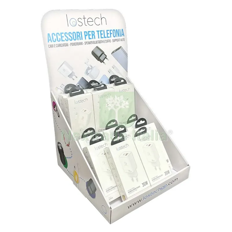 Espositore da Banco per Caricatori USB 14 pz - completo — Articoli per ufficio — rif. FERX.8122324NLM