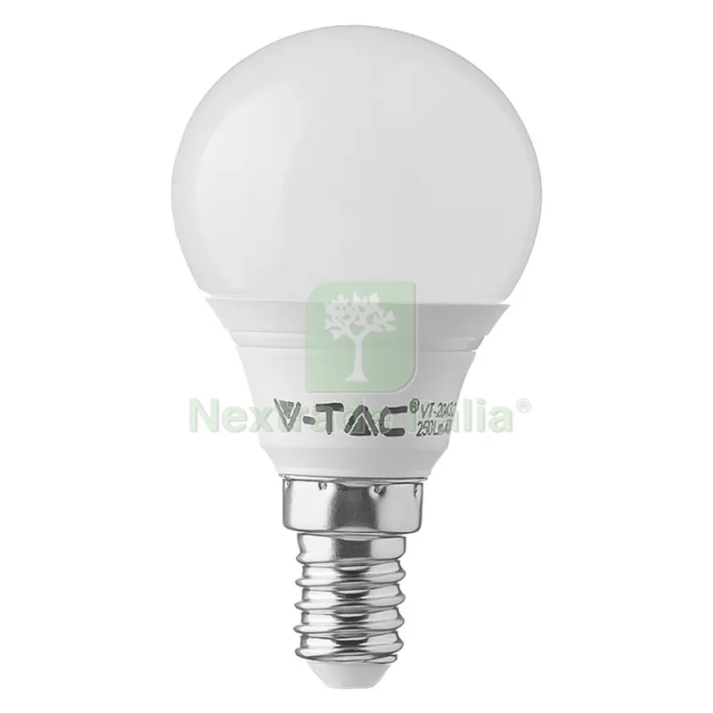 Lampada LED a Sfera 'VT-1819' Calda 2700K 4 W=30W E14 - 320 lm — Illuminazione — rif. FERX.8113312NLM Lampada LED a Sfera 'VT-1819' Calda 2700K 4 W=30W E14 - 320 lm — Illuminazione — rif. FERX.8113312NLM