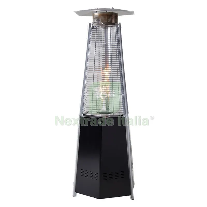 STUFA RADIANTE PIRAMIDE ESAGONALE 12,5 kw — Pompe — rif. FERX.700245NLM