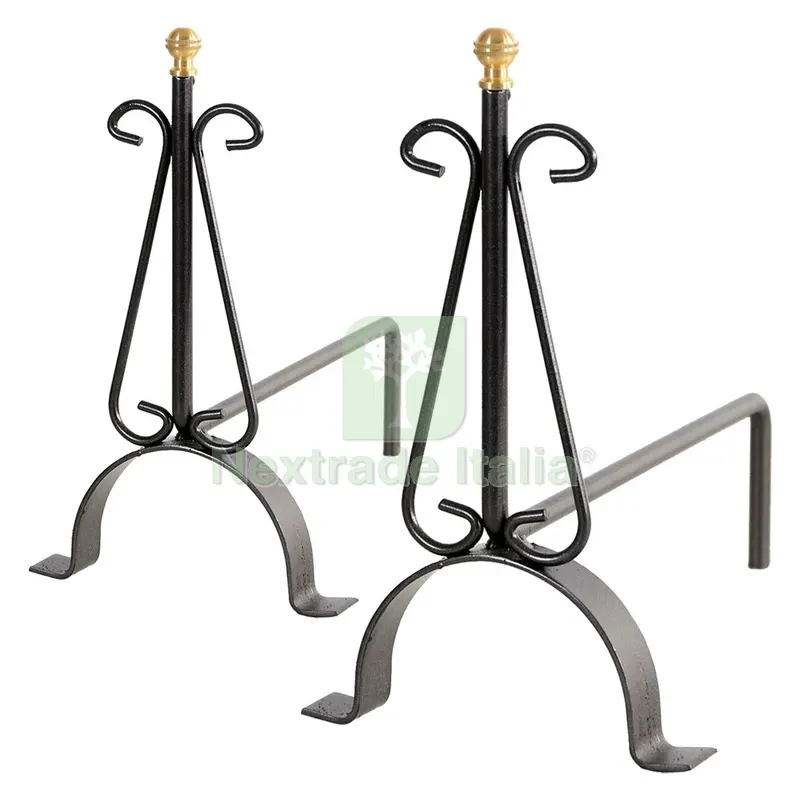 Coppia Alari 'liscio' cm 35 x 40 - 2 pezzi — Tempo libero outdoor — rif. FERX.700530NLM Coppia Alari 'liscio' cm 35 x 40 - 2 pezzi — Tempo libero outdoor — rif. FERX.700530NLM