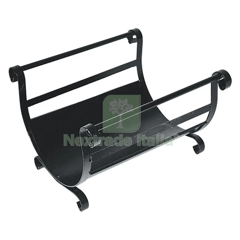 Portalegna per Camino Due Manici cm 40 x 32 x H 33 — Stufe e camini — rif. FERX.700744NLM