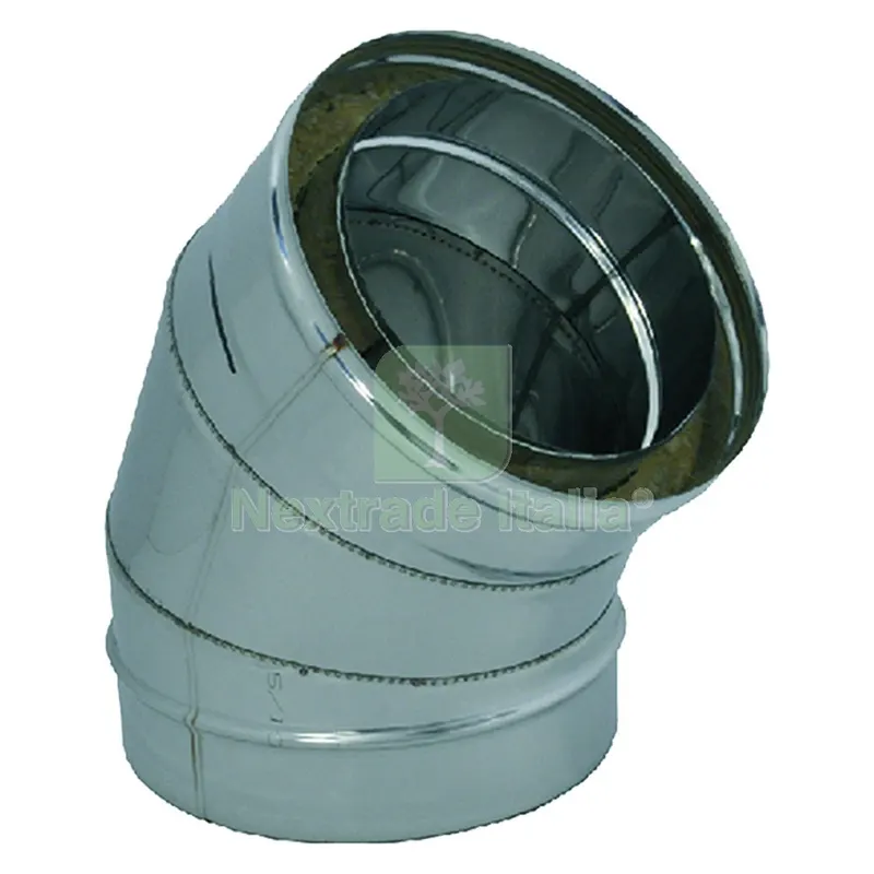 GOMITO DOPPIA PARETE A 45° ø cm 8/13 — Tubi e raccordi — rif. FERX.702624NLM