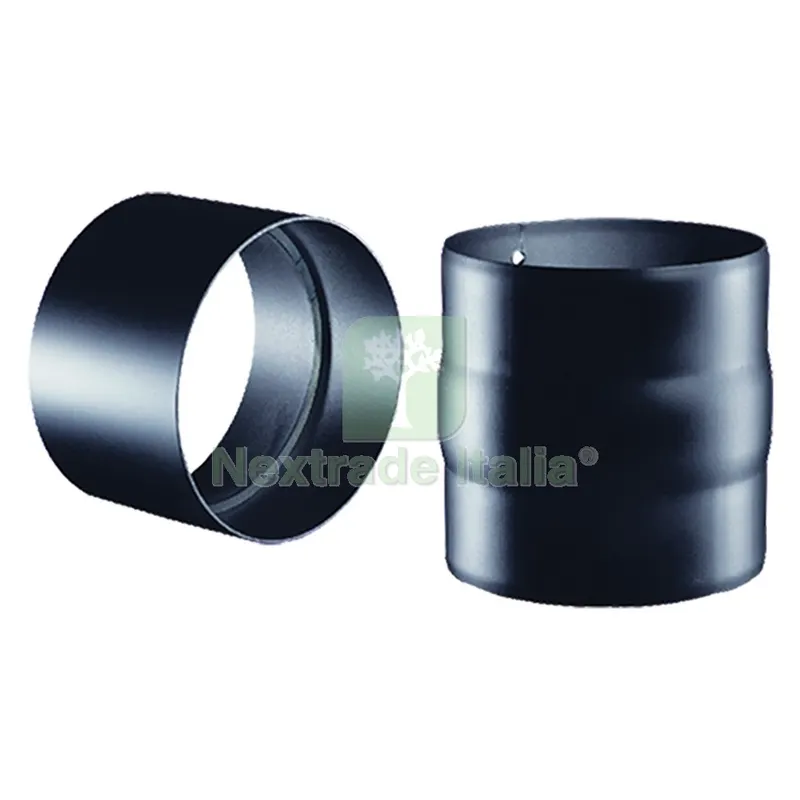 MANICOTTO IN ACCIAIO NERO ø cm 12 F/F - sp.2 mm (legna) — Tubi e raccordi — rif. FERX.702472NLM MANICOTTO IN ACCIAIO NERO ø cm 12 F/F - sp.2 mm (legna) — Tubi e raccordi — rif. FERX.702472NLM