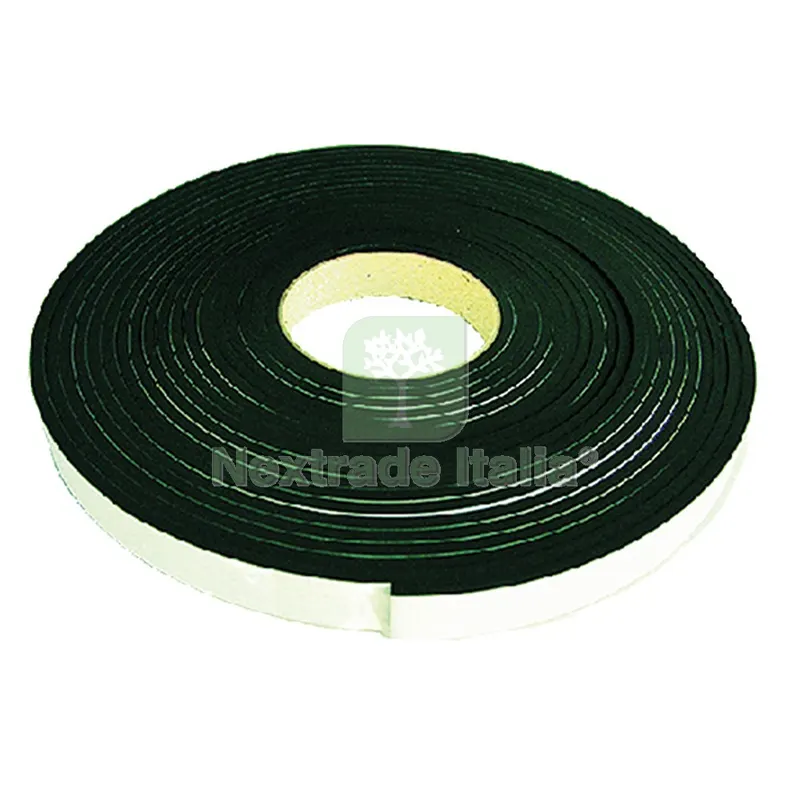 GUARNIZIONE IN GOMMA ADESIVA 'MUSS' NERO - mm 15 x 10 - mt. 5 — Guarnizioni e tenute — rif. FERX.805588NLM
