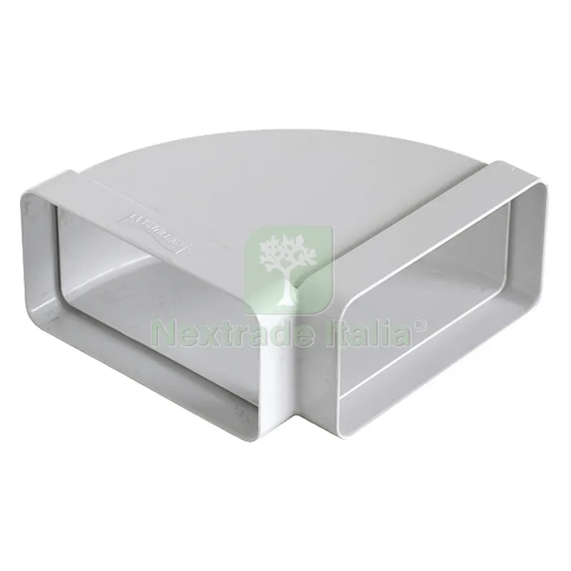 CURVA PER AERAZIONE CANALIZZATA mm.120x60 codice 701390 — Tubi e raccordi — rif. FERX.701390NLM