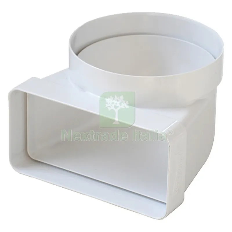 CURVA PER AERAZIONE CANALIZZATA ømm. 100 - mm.120x60 — Tubi e raccordi — rif. FERX.701340NLM