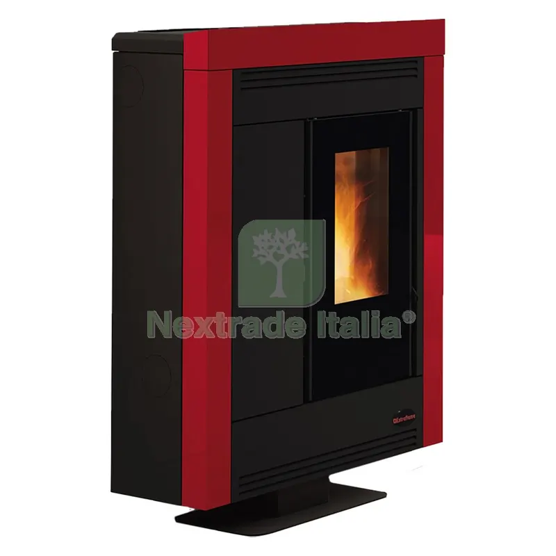 Stufa a Pellet 'souvenir Steel EVO' Colore bordeaux — Stufe e camini — rif. FERX.7001924NLM Stufa a Pellet 'souvenir Steel EVO' Colore bordeaux — Stufe e camini — rif. FERX.7001924NLM