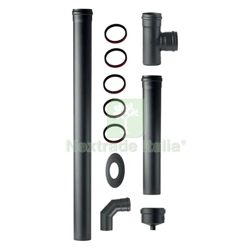 Kit ''pellet'' per Installazione Stufe ø 8 cm - totale 11 pezzi — Stufe e camini — rif. FERX.7024700NLM Kit ''pellet'' per Installazione Stufe ø 8 cm - totale 11 pezzi — Stufe e camini — rif. FERX.7024700NLM