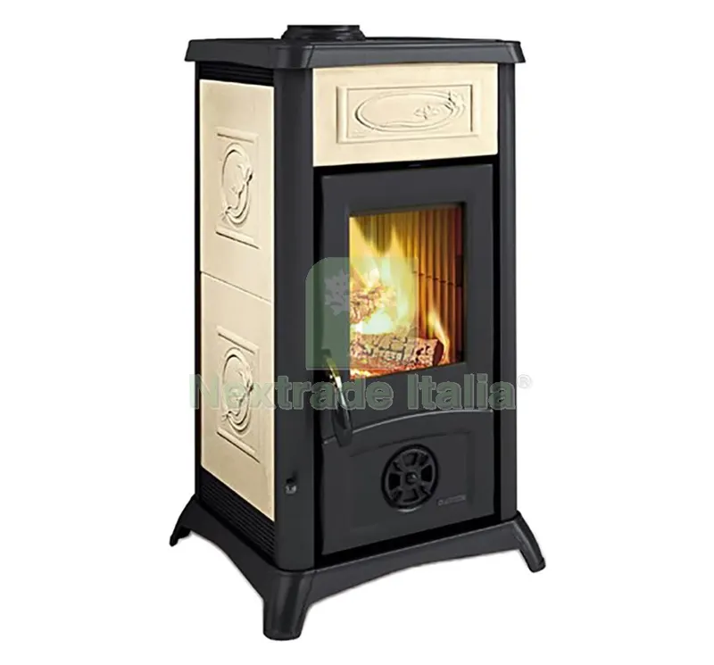 STUFA A LEGNA 'GEMMA 5.0 CERAMICA' Colore liberty panna — Stufe e camini — rif. FERX.7000596NLM STUFA A LEGNA 'GEMMA 5.0 CERAMICA' Colore liberty panna — Stufe e camini — rif. FERX.7000596NLM