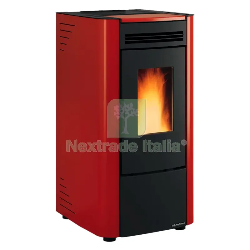 Stufa a Pellet 'ketty 5.0' 6,5 kW - colore bordeaux — Stufe e camini — rif. FERX.7002132NLM Stufa a Pellet 'ketty 5.0' 6,5 kW - colore bordeaux — Stufe e camini — rif. FERX.7002132NLM