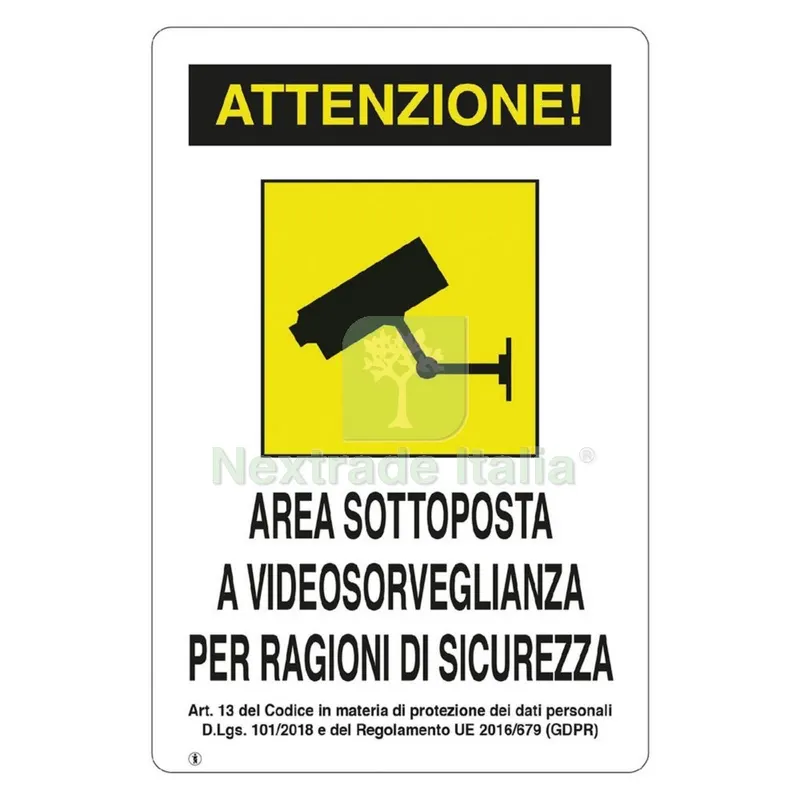 10PZ Cartello 'videosorveglianza' cm 20 x 30 nx1 — Elettronica e TV — rif. FERX.106398NLM 10PZ Cartello 'videosorveglianza' cm 20 x 30 nx1 — Elettronica e TV — rif. FERX.106398NLM