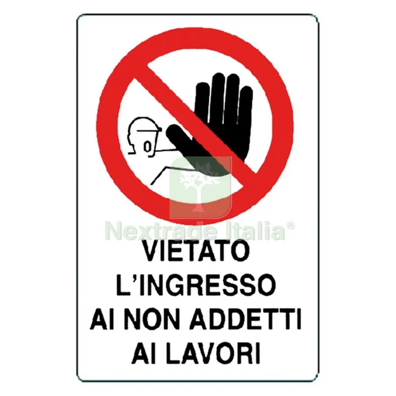 10PZ Cartello 'vietato L'ingresso AI NON Addetti AI LAV cm 40 x 60 — Cartelli e segnaletica — rif. FERX.106312NLM 10PZ Cartello 'vietato L'ingresso AI NON Addetti AI LAV cm 40 x 60 — Cartelli e segnaletica — rif. FERX.106312NLM