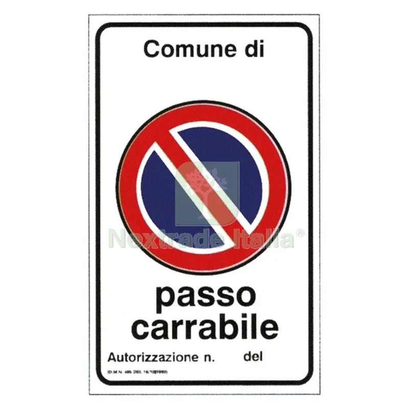Cartello 'passo Carrabile' cm 60 x 40 — Cartelli e segnaletica — rif. FERX.106409NLM