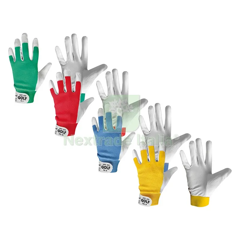 12COPPIE GUANTI FIORE MAIALINO 'BALL' Tg. 7 col verde — Guanti da lavoro — rif. FERX.106747NLM