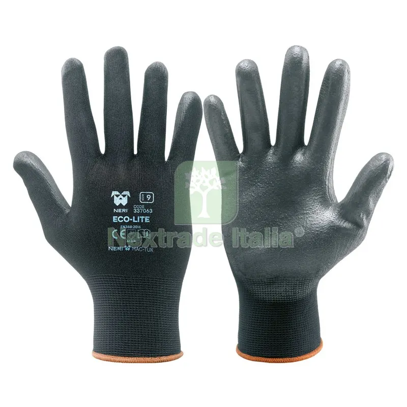 12COPPIE GUANTI 'ECO-LITE' Tg. 8 nero — Guanti da lavoro — rif. FERX.111006NLM