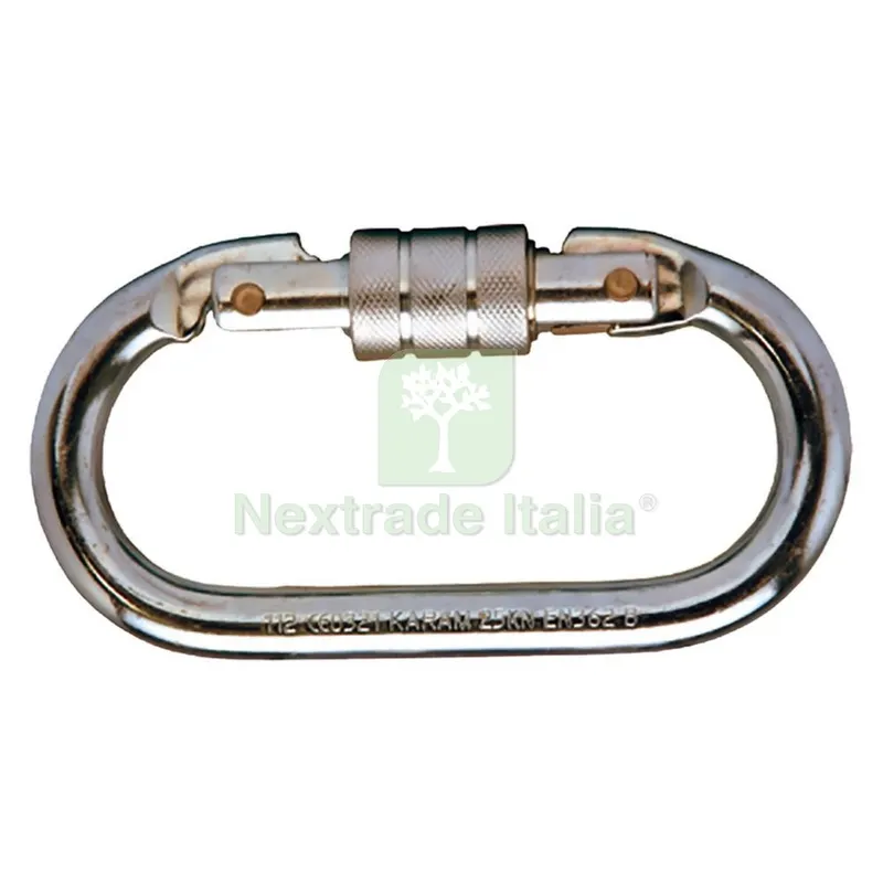 Moschettone Ovale apertura 18 mm — Ganci, moschettoni e anelli — rif. FERX.1065250NLM Moschettone Ovale apertura 18 mm — Ganci, moschettoni e anelli — rif. FERX.1065250NLM