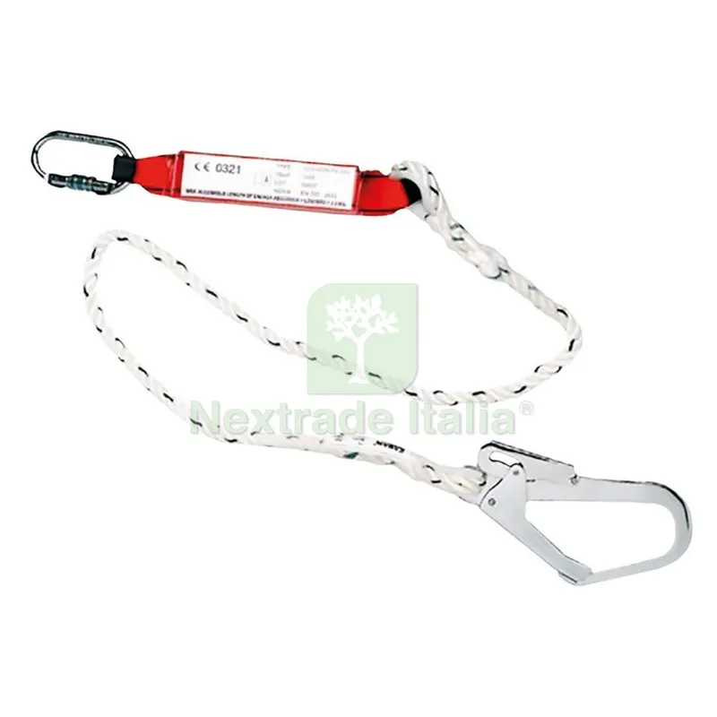 Cordino con Dissipatore di Energia lunghezza mt. 2 — Protezioni corpo — rif. FERX.1065296NLM Cordino con Dissipatore di Energia lunghezza mt. 2 — Protezioni corpo — rif. FERX.1065296NLM