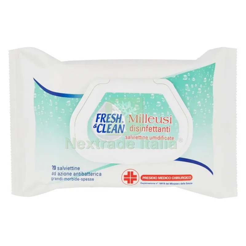 9CF Salviette Umidificate Igienizzanti Milleusi 60 salviettine — Accessori bagno — rif. FERX.1063914NLM