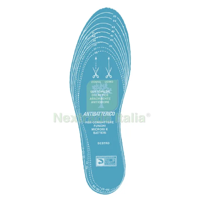 SOLETTA PER SCARPE 'ANTIBATTERICA' Taglia 35-46 — Calzature antinfortunistiche — rif. FERX.1060680NLM SOLETTA PER SCARPE 'ANTIBATTERICA' Taglia 35-46 — Calzature antinfortunistiche — rif. FERX.1060680NLM